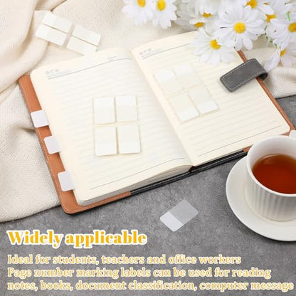 480 Pcs Sticky Index Tabs,Writable File Tab Sticky Tabs for Notebooks,Binders,File Folders,Books(White,1.6 X 1 Inch)