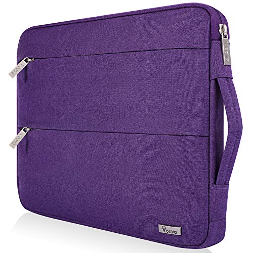 Voova 13 13.6 Inch Laptop Sleeve Case Compatible with MacBook Air 13 M1/M2/M3/M4 2020-2025, MacBook Pro 13/14, IPad Air/Pro 13, Waterproof Slim Computer Bag Cover with Handle, Purple - color: Purple, size: 12.6-13.6 Inch