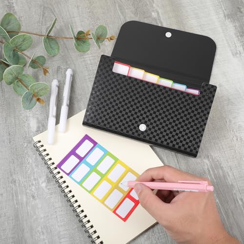 Oruola Coupon Organizer for Purse,Receipt Holder Organizer,7 X 4.7 in Coupon Holder,13 Pockets Receipt Organizer, Receipt Folder with Tabs for Cards Coupons Receipt Tax Item or Changes,Portable Black