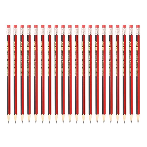 M&G Wooden Hexagonal Pencils, 2 Set 2B Pencils Graphite Round Pencils with Eraser for Classroom Teacher Office Supplies, Red Black