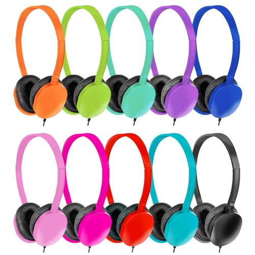 Headphones Bulk 15 Pack for School Classroom School Student Boys Girls Teen and Adult,Computer Earphones Class Set of Headphones for Students Online Lesson and Testing Multi Color - size: 15 Pack Mixed