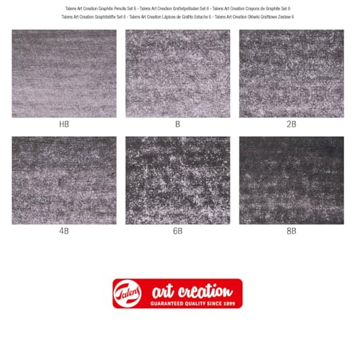 ROYAL TALENS Case of 6 Graphite Art Creation Round Body HB, B, 2B, 4B, 6B, 8B
