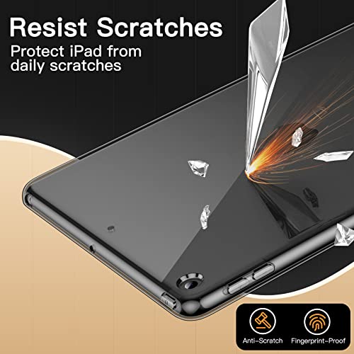 JETech Case for iPad 9/8/7 (10.2-Inch, 2021/2020/2019 Model, 9th/8th/7th Generation), Soft TPU Transparent Slim Shockproof Tablet Cover (Black) - color: Black, size: iPad 9/8/7(2021/2020/2019)