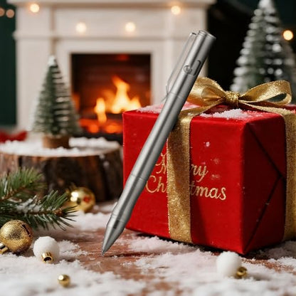 Origin-Joy Brass Bolt Action Pen Set, Heavy Duty EDC Copper Metal Tactile Turn Pen With Gel Ink Refills (Nickel White & Gold) - color: Nickel White & Gold