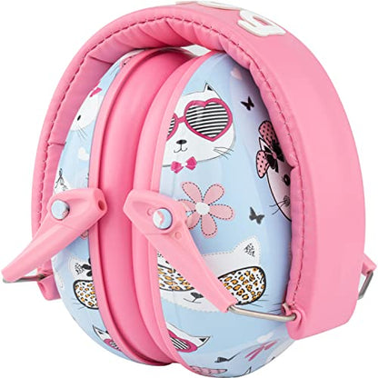 Snug Kids Earmuffs – Noise Reduction for Toddlers & Children – Adjustable, Lightweight, Foldable, Soft & Comfortable - color: Kitty