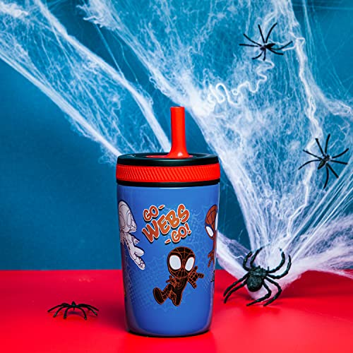 Zak Designs Marvel Spider-Man Kelso Toddler Cups For Travel or At Home, 12oz Vacuum Insulated Stainless Steel Sippy Cup With Leak-Proof Design is Perfect For Kids (Spidey and His Amazing Friends) - color: Spiderman