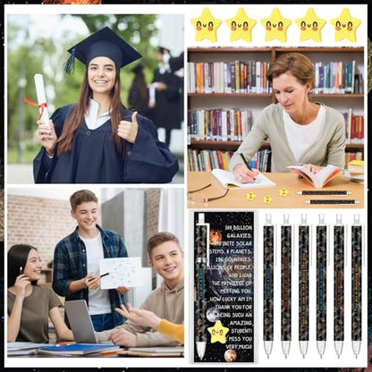 AmazingSpark 30 Sets Back to School Pencils Inspirational Space Astronaut Pencil Gifts Bulk 6 Styles 0.7 mm Mechanical Pencils with Erasers Positive Cards for for School Student Teacher Nurse Staff - style: Space Astronaut