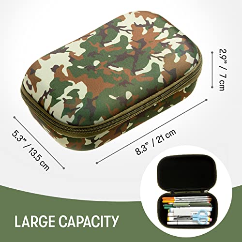 ZIPIT Camo Pencil Box for Boys, Cute Pencil Case for School, Large Capacity Stationery Organizer Box - color: Camo Green