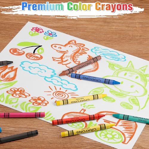 Jeffbaubl Bulk Crayons, 30 Boxes of 8-Pack Multicolor Crayons, Washable, Ideal for School, Party Favors