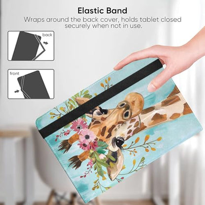 Universal 10 10.1 Inch Android Tablet Case,Slim Folding Stand Cover for All 9"-10.5" Touchscreen Tablet Case with Stylus Pen Holder,Deer - color: Deer