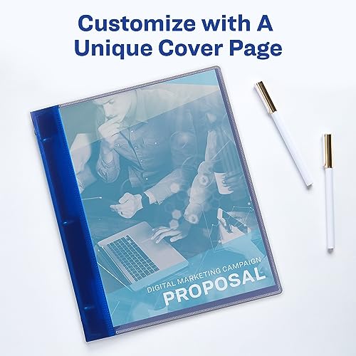 Avery Flexible View 3 Ring Binder, 1/2 Inch Round Rings, 1 Blue Binder (17670) - style: 1 Pack