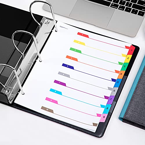 Amazon Basics 5 inch Heavy Duty D-Ring 3 Ring Binder, Customizable View Cover, Extra Durable, Black, 2-Pack - size: 2-Pack, style: 5-inch