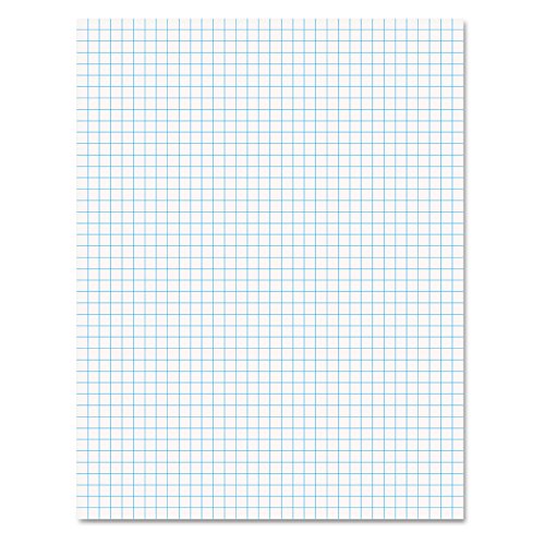 Ampad 8 1/2 x 11 Inches White Quad Pad, 4 Square Inch, 50 Sheets, 1 Each (22-030C) - size: 50 Count (Pack of 1)