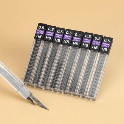 Mr. Pen- 0.5 mm Lead Refills for Mechanical Pencils, 1080 pcs (30 per Tube) | Includes 2x 4B Erasers, HB Graphite Lead, Standard Mechanical Pencil Refills for Drawing and Sketching