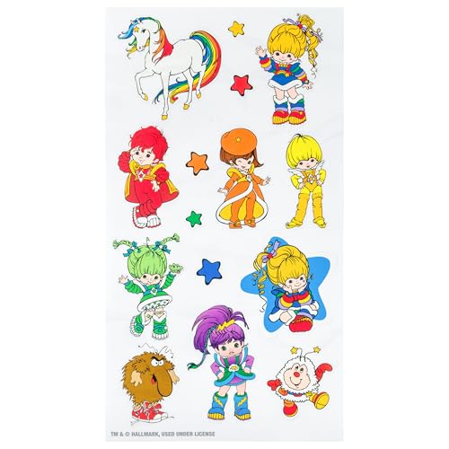 Silver Buffalo Rainbow Brite and Twink, Plastic Water Bottle, 32oz | Twist Spout, Includes Sticker Set, You Stick Yourself, 0.95 Liters - color: Rainbow Brite