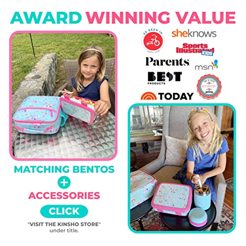 Bento Lunch Box for Kids with Thermo Food Jar for Hot Food Soup, Insulated Lunch Bag and Ice Cold Pack Set, Stainless Steel Lunch Thermal, Container Boxes with 4 Compartments, Koala - color: Koala