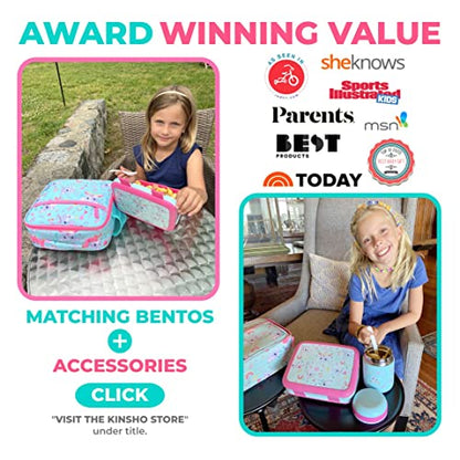 Bento Lunch Box for Kids with Thermo Food Jar for Hot Food Soup, Insulated Lunch Bag and Ice Cold Pack Set, Stainless Steel Lunch Thermal, Container Boxes with 4 Compartments, Koala - color: Koala