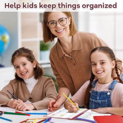 Henoyso 24 Pcs School and Home 2 Pocket Folders with 4 Clear Inner Pockets Plastic Heavy Duty Homework Folders Parent Teacher Communication for Student Home Office Classroom,11 x 9 Inch (Dark Red) - color: Dark Red