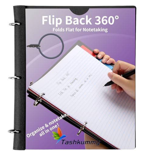 360 Degree Pivotable Binder, Upgraded 3 Ring Binder 1 inch, Flexible Binders 3 Ring, Foldable Three Ring Binders, Purple - color: Purple, style: 1 PCS Customizable Cover
