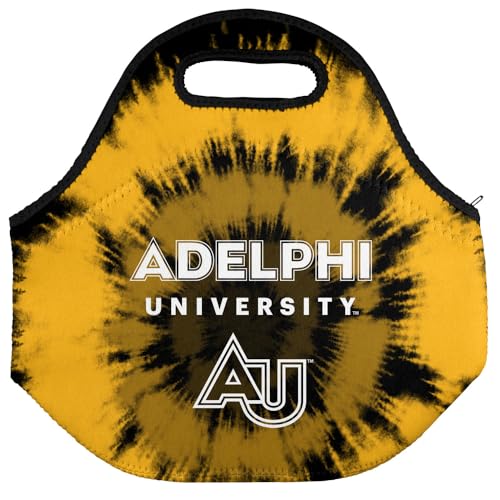 Campus Lab Adelphi University Tie-Dye Soft Neoprene Lunch Bag, Lightweight - color: Adelphi University Panthers
