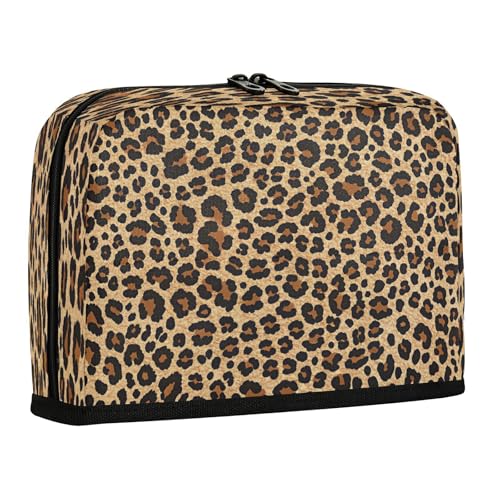 Brown Leopard Print Pencil Case Organizer, Large Capacity Stand-Up Pen Pouch with 3 Compartments, Foldable Makeup Bag for School Office Travel Supplies, 8.3 x 5.9 Inch - color: Leopard
