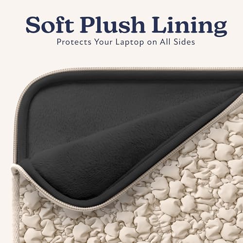 Vandel Puffy Laptop Sleeve Case, 13-14 inch Laptop Sleeve Bag Case 13.3 Inch, Compatible with MacBook Air/Pro 13/Pro 14/iPad Pro 12.9, HP Dell ASUS Computer Bag Cover, Sand Crunch - color: g. Sand Crunch