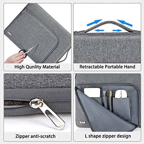 KCY Laptop Sleeve 11.6 Inch, Waterproof Slim Laptop Case Bag with Handle Compatible with Surface Pro 7/8/9/11/12, MacBook Air 11/12, 11-12 Inch Chromebook, Grey - color: Grey, size: 11-12.6 Inch(32x23x2.5cm)