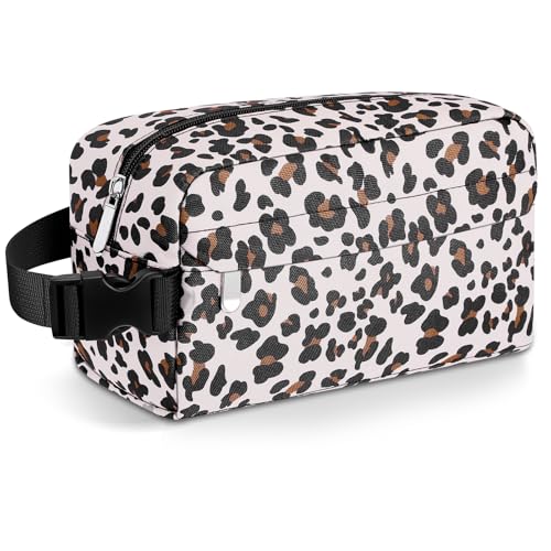 Small Insulated Snack Bag Lunch Bag for Kids Lunch Box for Women/Men, Collapsible [3L/5-Can] Reusable Lunch Bag Cooler Bag for Bottle with Handle Buckle for Work/School/Travel,Leopard Print - color: Leopard Print