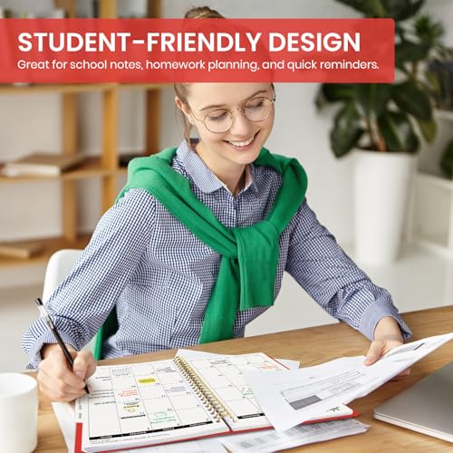 Planner 2026-2027, 8.5" x 11" Weekly and Monthly Academic Year Planner Calendar, July 2026 - June 2027, Hardcover Large School Planning Agenda With Tabs, Perfect for School & Office Supplies, A4, Tomato Red - color: K-Tomato Red, size: A4(8.5"x11")