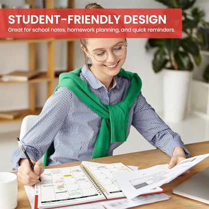 Planner 2026-2027, 8.5" x 11" Weekly and Monthly Academic Year Planner Calendar, July 2026 - June 2027, Hardcover Large School Planning Agenda With Tabs, Perfect for School & Office Supplies, A4, Tomato Red - color: K-Tomato Red, size: A4(8.5"x11")