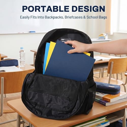 SUNEE Folders with Pockets(25 Pack, Dark Blue), 2 Pocket Folders Fit Letter Size Paper, Paper File Folder for School Office Home Business - color: Dark Blue, style: 25-Pack