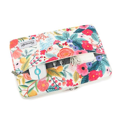 Canvaslife Garden Rose Waterproof Pattern 13 inch Canvas Laptop Sleeve with Pocket 13 inch 13.3 inch Laptop 13 case13 Sleeve - color: Garden Rose, size: 13 inch/13.3 inch