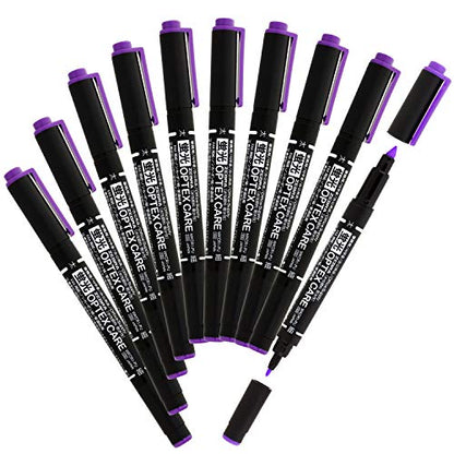 ZEBRA B-WKCR1-PU Highlighter, Optex Care, Purple, 10 Pens - color: Purple 10pcs