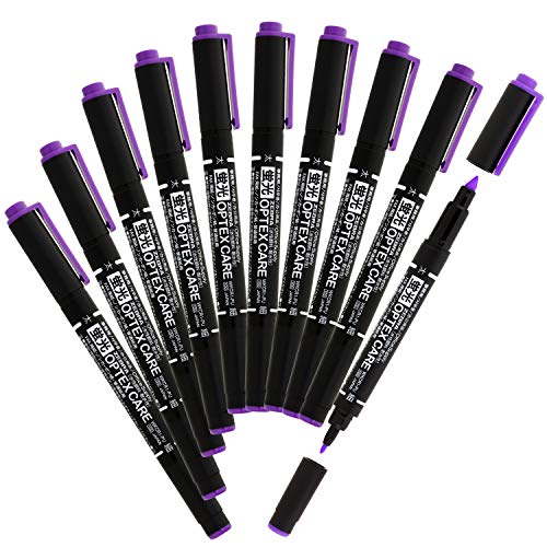 ZEBRA B-WKCR1-PU Highlighter, Optex Care, Purple, 10 Pens - color: Purple 10pcs