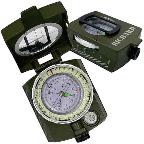 Custom Personalized Prismatic Compass Gift for Him – Hiking Compass with Canvas Case – Unique Gift for Scouts, Campers, Backpackers, Hikers, Outdoor Lovers
