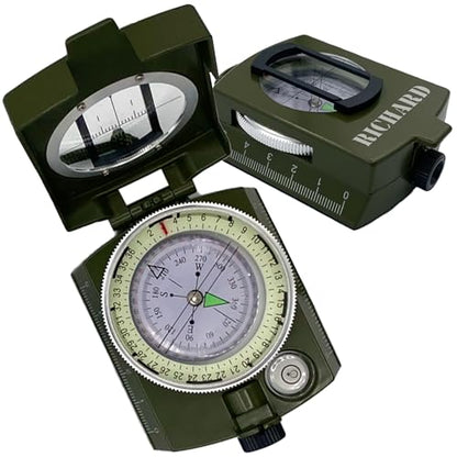 Custom Personalized Prismatic Compass Gift for Him – Hiking Compass with Canvas Case – Unique Gift for Scouts, Campers, Backpackers, Hikers, Outdoor Lovers