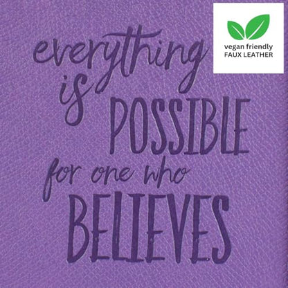 RICCO BELLO Lined Journal Notebook, Purple Inspiration, 5.7 x 8.4-Inch | Faux Leather Hardcover, College Ruled, 96 Sheets / 192 Pages, Pen Holder, For Work & Notes - color: Purple Inspiration