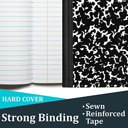 Composition Notebook College Ruled Composition Notebooks Bulk Marble College Ruled Notebook Hard Cover 100 sheets, 200 Pages 9.75” x 7.25”