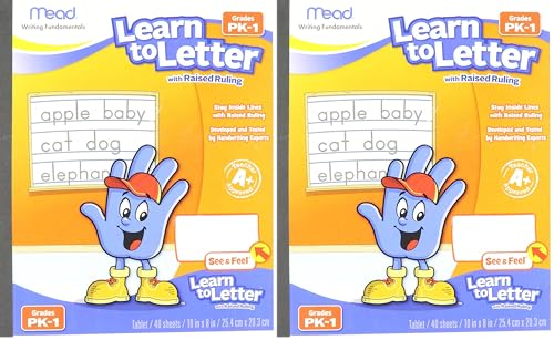 Mead Learn To Letter Writing Book Printed Book,White (Pack of 2) - size: 1 Count (Pack of 2)