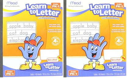 Mead Learn To Letter Writing Book Printed Book,White (Pack of 2) - size: 1 Count (Pack of 2)