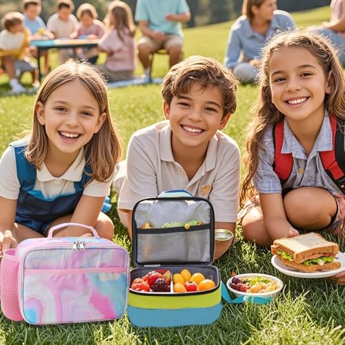 RHCPFOVR Kids Lunch Bag - Insulated Lunch Box for Boys Girls,Washable Lunch Bag and Reusable Toddler Leak-proof Lunchbox for School and Daycare - color: Orange Dinosaur