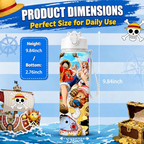 Cartoon Huntrix Water Bottle for Girls, 25oz Leak Proof with Straw Lid, Gifts for Girls (One Piece) - color: one piece
