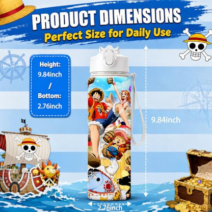 Cartoon Huntrix Water Bottle for Girls, 25oz Leak Proof with Straw Lid, Gifts for Girls (One Piece) - color: one piece