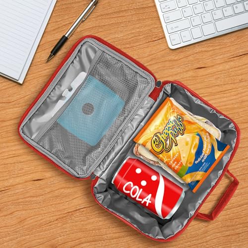 Campus Lab Caldwell University Primary Logo Insulated Soft Sided Lunch Box - Reusable Lunch Bag For School Office Work, BPA Free, Red - color: Caldwell University