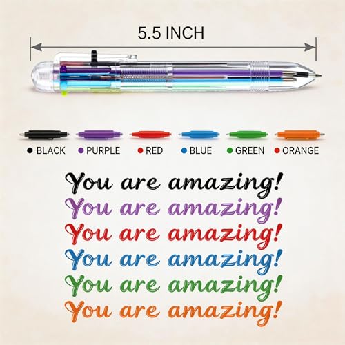 End of Year Student Gifts from Teacher Set of 28, Includes 6 in 1 Multicolor Ballpoint Pen with Gift Cards, End of the Year Gifts for Students Bulk for Students Classroom Party Favors