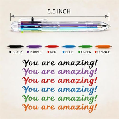 End of Year Student Gifts from Teacher Set of 28, Includes 6 in 1 Multicolor Ballpoint Pen with Gift Cards, End of the Year Gifts for Students Bulk for Students Classroom Party Favors