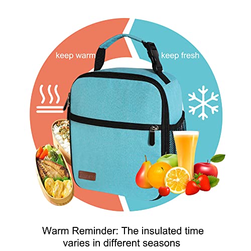 Lunch Box for Men & Women Durable Lunch Bag for Adults Reusable Small Lunchbox Light - color: Light Blue