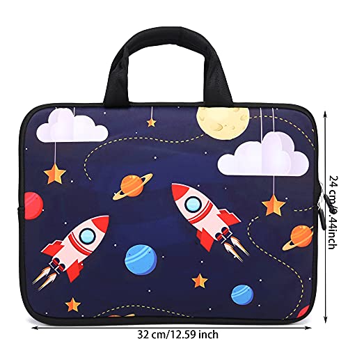 11" 11.6" 12" 12.1" 12.5" inch Laptop Carrying Bag Chromebook Case Notebook Ultrabook Bag Tablet Cover Neoprene Sleeve Fit Apple MacBook Air Samsung Google Acer HP DELL Lenovo Asus (Cool Rocket) - color: Cool Rocket