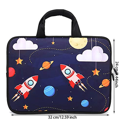11" 11.6" 12" 12.1" 12.5" inch Laptop Carrying Bag Chromebook Case Notebook Ultrabook Bag Tablet Cover Neoprene Sleeve Fit Apple MacBook Air Samsung Google Acer HP DELL Lenovo Asus (Cool Rocket) - color: Cool Rocket