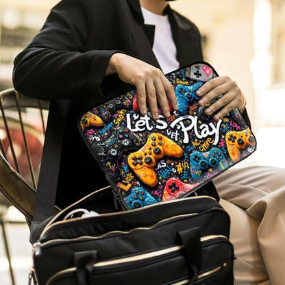 Laptop Sleeve with Handle 12 Inch, Waterproof Laptop Case Bag, Play Games Pattern Design Computer Sleeve Compatible with MacBook Air, Pro, HP, Dell, Lenovo, ASUS - color: Play Games, size: 12inch(11.6-12.3")